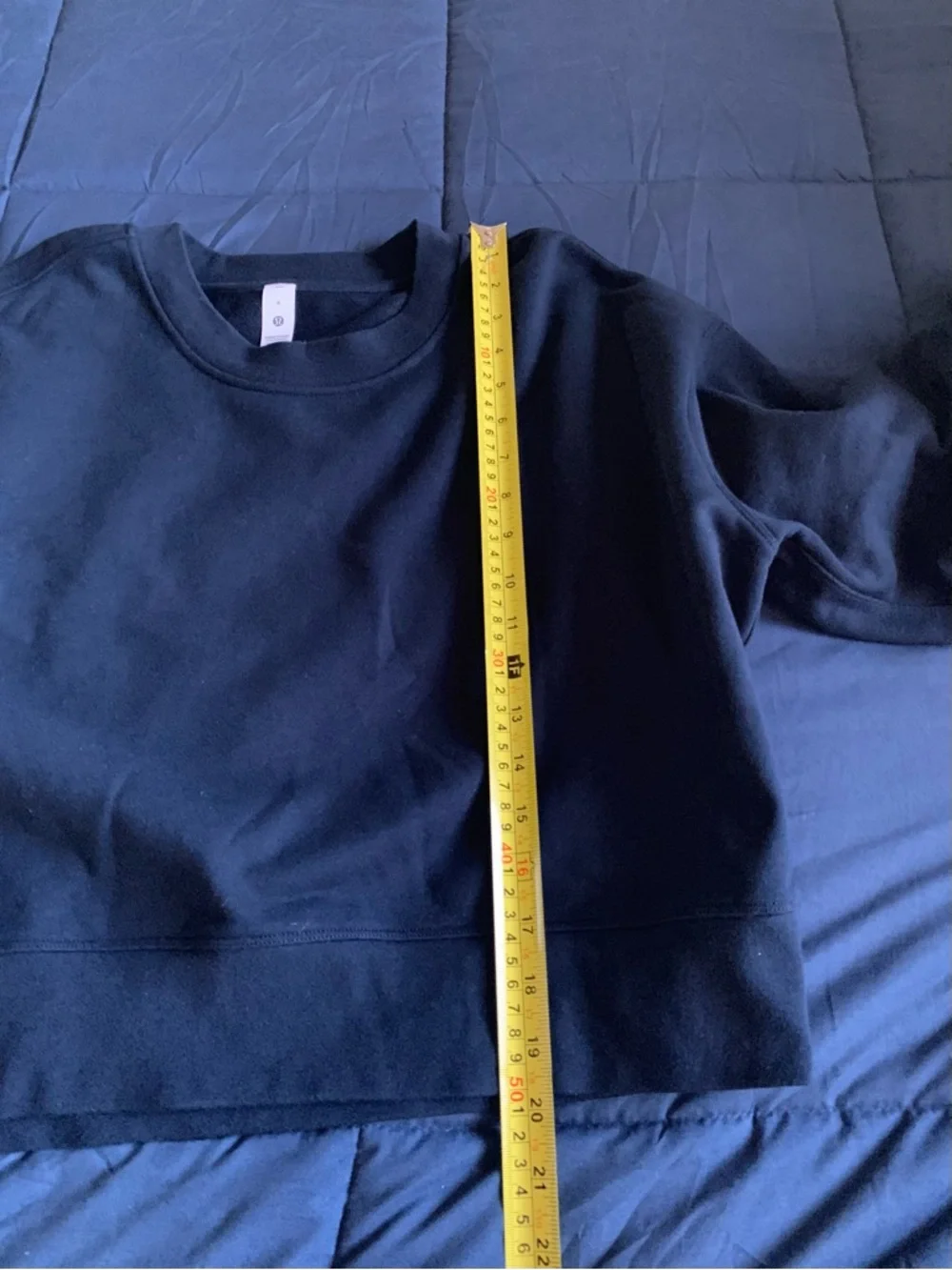 lululemon athletica Navy Oversized Cropped Crew Size 6